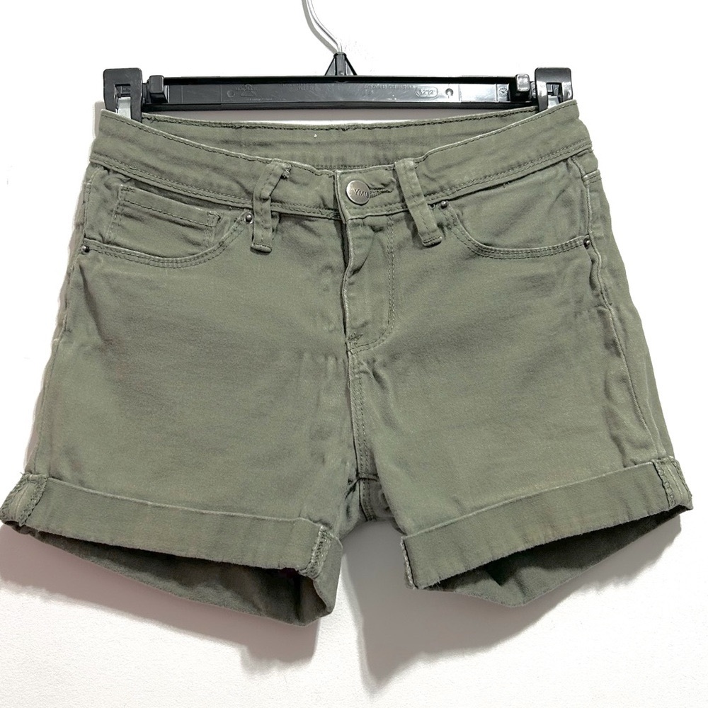 YMI Women’s Olive Green Jean Shorts Denim Jorts